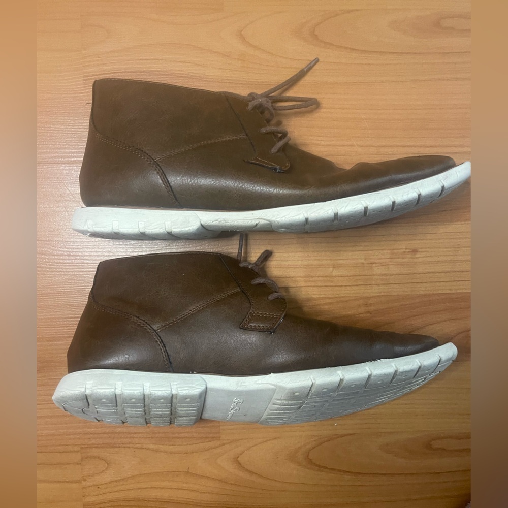 Ben Sherman Mens Preston Hi Top Casual Shoes • Size 10.5 Brown • Oxford Sneakers - Picture 2 of 8